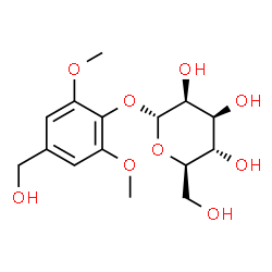 ChemSpider 2D Image | 4-(Hydroxymethyl)-2,6-dimethoxyphenyl alpha-D-mannopyranoside | C15H22O9