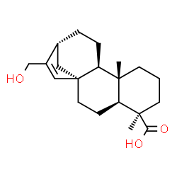 ChemSpider 2D Image | (5beta,9beta,10alpha,13alpha)-17-Hydroxykaur-15-en-18-oic acid | C20H30O3