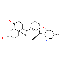 ChemSpider 2D Image | (3beta,5alpha,8alpha,17beta,23R)-3-Hydroxy-5,6-dihydro-17,23-epoxyveratraman-6-one | C27H41NO3