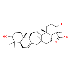 ChemSpider 2D Image | (3S,4S,4aR,6aS,9aR,11R,13aR,13bS,15aS,15bS)-3,11-Dihydroxy-4,6a,10,10,13a,15b-hexamethyl-2,3,4,4a,5,6,6a,7,9,9a,10,11,12,13,13a,13b,14,15,15a,15b-icosahydro-1H-naphtho[2',1':4,5]cyclohepta[1,2-a]napht
halene-4-carboxylic acid | C30H48O4