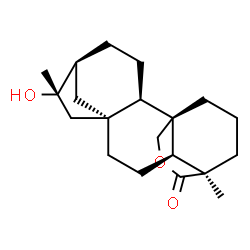 ChemSpider 2D Image | (10alpha,16beta)-16-Hydroxy-18,20-epoxykauran-18-one | C20H30O3