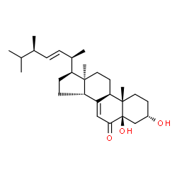 ChemSpider 2D Image | (3beta,5alpha,9beta,10alpha,17alpha,22E)-3,5-Dihydroxyergosta-7,22-dien-6-one | C28H44O3