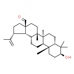 ChemSpider 2D Image | (3beta,5beta,8alpha,14beta,18beta)-3-Hydroxylup-20(29)-en-28-al | C30H48O2