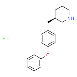 ChemSpider 2D Image | (3R)-3-(4-Phenoxybenzyl)piperidine hydrochloride (1:1) | C18H22ClNO