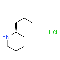ChemSpider 2D Image | (2R)-2-Isobutylpiperidine hydrochloride (1:1) | C9H20ClN