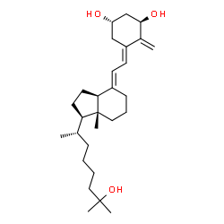 ChemSpider 2D Image | (1S,3R,5E)-5-[(2E)-2-{(1R,3aS,7aR)-1-[(2S)-7-Hydroxy-7-methyl-2-octanyl]-7a-methyloctahydro-4H-inden-4-ylidene}ethylidene]-4-methylene-1,3-cyclohexanediol (non-preferred name) | C28H46O3