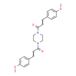ChemSpider 2D Image | 1,1'-(1,4-Piperazinediyl)bis[3-(4-methoxyphenyl)-2-propen-1-one] | C24H26N2O4