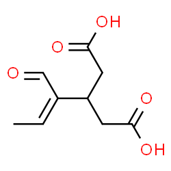 ChemSpider 2D Image | 3-[(2Z)-1-Oxo-2-buten-2-yl]pentanedioic acid | C9H12O5