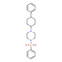 ChemSpider 2D Image | 1-(4-Phenylcyclohexyl)-4-(phenylsulfonyl)piperazine | C22H28N2O2S