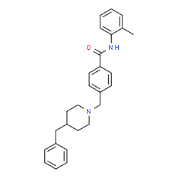 ChemSpider 2D Image | 4-[(4-Benzyl-1-piperidinyl)methyl]-N-(2-methylphenyl)benzamide | C27H30N2O