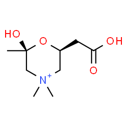 ChemSpider 2D Image | (2S,6S)-6-(Carboxymethyl)-2-hydroxy-2,4,4-trimethylmorpholin-4-ium | C9H18NO4