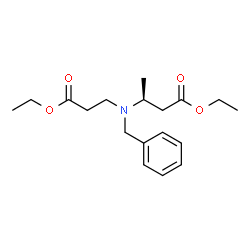 ChemSpider 2D Image | Ethyl (3S)-3-[benzyl(3-ethoxy-3-oxopropyl)amino]butanoate | C18H27NO4