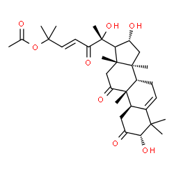 ChemSpider 2D Image | (1S,4R,9beta,16alpha,17xi,23E)-1,16,20-Trihydroxy-9,10,14-trimethyl-2,11,22-trioxo-4,9-cyclo-9,10-secocholesta-5,23-dien-25-yl acetate | C32H46O8