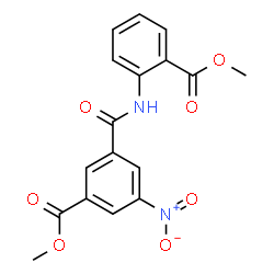 ChemSpider 2D Image | Methyl 3-{[2-(methoxycarbonyl)phenyl]carbamoyl}-5-nitrobenzoate | C17H14N2O7