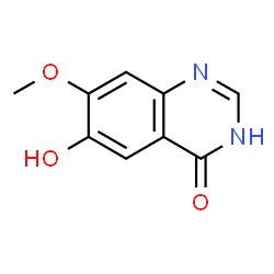 ChemSpider 2D Image | 6-Hydroxy-7-methoxychinazolin-4(3H)-on | C9H8N2O3