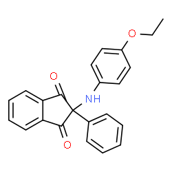 ChemSpider 2D Image | 2-[(4-Ethoxyphenyl)amino]-2-phenyl-1H-indene-1,3(2H)-dione | C23H19NO3