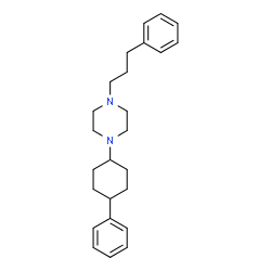 ChemSpider 2D Image | 1-(4-Phenylcyclohexyl)-4-(3-phenylpropyl)piperazine | C25H34N2