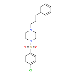 ChemSpider 2D Image | 1-(4-CHLOROBENZENESULFONYL)-4-(3-PHENYLPROPYL)PIPERAZINE | C19H23ClN2O2S