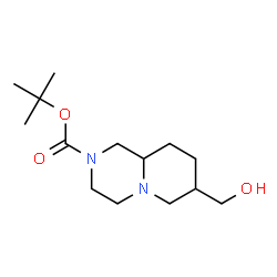 ChemSpider 2D Image | 2-Methyl-2-propanyl 7-(hydroxymethyl)octahydro-2H-pyrido[1,2-a]pyrazine-2-carboxylate | C14H26N2O3