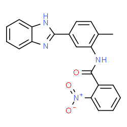 ChemSpider 2D Image | N-[5-(1H-Benzimidazol-2-yl)-2-methylphenyl]-2-nitrobenzamide | C21H16N4O3