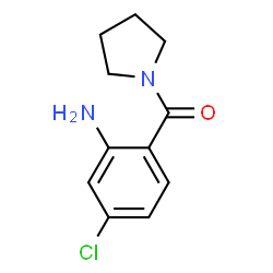 ChemSpider 2D Image | 5-chloro-2-(pyrrolidine-1-carbonyl)aniline | C11H13ClN2O