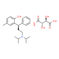 ChemSpider 2D Image | (2R,3S)-2,3-Dihydroxysuccinic acid - 2-[(1R)-3-(diisopropylamino)-1-phenylpropyl]-4-methylphenol (1:1) | C26H37NO7