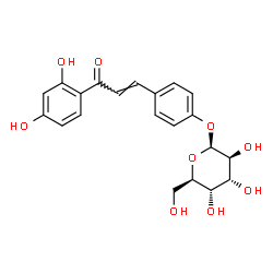 ChemSpider 2D Image | 4-[(1E)-3-(2,4-Dihydroxyphenyl)-3-oxo-1-propen-1-yl]phenyl beta-D-altropyranoside | C21H22O9