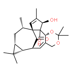 ChemSpider 2D Image | (1S,4R,6R,13S,14R,16R,18S)-4,5-Dihydroxy-3,8,8,15,15,18-hexamethyl-7,9-dioxapentacyclo[11.5.1.0~1,5~.0~6,11~.0~14,16~]nonadeca-2,11-dien-19-one | C23H32O5