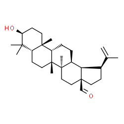ChemSpider 2D Image | (3beta,5beta,9beta,13alpha,19beta)-3-Hydroxylup-20(29)-en-28-al | C30H48O2