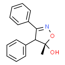 ChemSpider 2D Image | (5S)-5-Methyl-3,4-diphenyl-4,5-dihydro-1,2-oxazol-5-ol | C16H15NO2