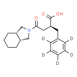 ChemSpider 2D Image | (2S)-4-[(3aR,7aS)-Octahydro-2H-isoindol-2-yl]-4-oxo-2-[(~2~H_5_)phenylmethyl]butanoic acid | C19H20D5NO3