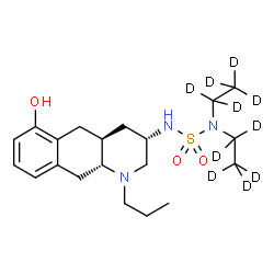 ChemSpider 2D Image | N,N-Bis[(~2~H_5_)ethyl]-N'-[(3S,4aS,10aR)-6-hydroxy-1-propyl-1,2,3,4,4a,5,10,10a-octahydrobenzo[g]quinolin-3-yl]sulfuric diamide | C20H23D10N3O3S
