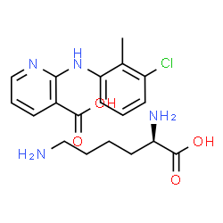 ChemSpider 2D Image | 2-[(3-Chloro-2-methylphenyl)amino]nicotinic acid - D-lysine (1:1) | C19H25ClN4O4