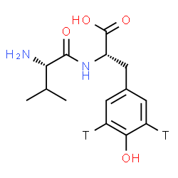 ChemSpider 2D Image | L-Valyl-L-(3,5-~3~H_2_)tyrosine | C14H18T2N2O4
