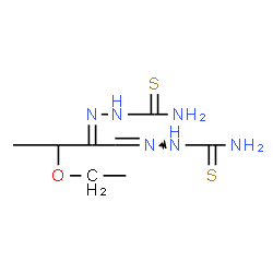 ChemSpider 2D Image | (2'E)-2,2'-[(2E)-3-Ethoxy-1,2-butanediylidene]dihydrazinecarbothioamide | C8H16N6OS2