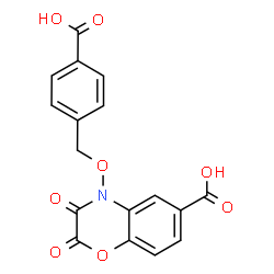 ChemSpider 2D Image | 4-[(4-Carboxybenzyl)oxy]-2,3-dioxo-3,4-dihydro-2H-1,4-benzoxazine-6-carboxylic acid | C17H11NO8