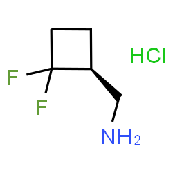 ChemSpider 2D Image | 1-[(1S)-2,2-Difluorocyclobutyl]methanamine hydrochloride (1:1) | C5H10ClF2N