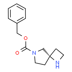 ChemSpider 2D Image | Benzyl (4R)-1,6-diazaspiro[3.4]octane-6-carboxylate | C14H18N2O2