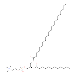 ChemSpider 2D Image | (2R)-3-(Docosanoyloxy)-2-(dodecanoyloxy)propyl 2-(trimethylammonio)ethyl phosphate | C42H84NO8P