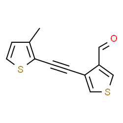ChemSpider 2D Image | 4-[(3-Methyl-2-thienyl)ethynyl]-3-thiophenecarbaldehyde | C12H8OS2