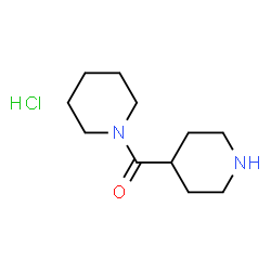 ChemSpider 2D Image | 1-(PIPERIDINE-4-CARBONYL)PIPERIDINE HYDROCHLORIDE | C11H21ClN2O