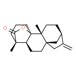 ChemSpider 2D Image | (1R,2R,5R,8R,11S,12S)-2,12-Dimethyl-6-methylene-16-oxapentacyclo[10.3.2.1~5,8~.0~1,11~.0~2,8~]octadecan-17-one | C20H28O2