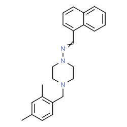 ChemSpider 2D Image | N-[4-(2,4-Dimethylbenzyl)-1-piperazinyl]-1-(1-naphthyl)methanimine | C24H27N3