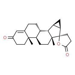 ChemSpider 2D Image | (4aS,4bR,6aR,7R,7aR,8aR,8bR)-4a,6a-Dimethyl-4,4a,4b,6,6a,7a,8,8a,8b,8c,9,10-dodecahydro-3H,3'H-spiro[cyclopropa[4,5]cyclopenta[1,2-a]phenanthrene-7,2'-furan]-2,5'(4'H,5H)-dione | C23H30O3