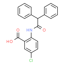ChemSpider 2D Image | 5-Chloro-2-[(diphenylacetyl)amino]benzoic acid | C21H16ClNO3