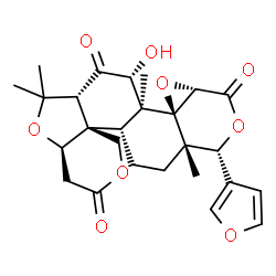 ChemSpider 2D Image | (4aR,6aR,8R,8aS,8bS,9aS,12R,12aS,14aR,14bS)-12-(3-Furyl)-8-hydroxy-6,6,8a,12a-tetramethyldecahydro-3H-oxireno[d]pyrano[4',3':3,3a][2]benzofuro[5,4-f]isochromene-3,7,10(8H,9aH)-trione | C26H30O9