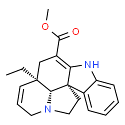 ChemSpider 2D Image | Methyl (5alpha)-2,3,6,7-tetradehydroaspidospermidine-3-carboxylate | C21H24N2O2