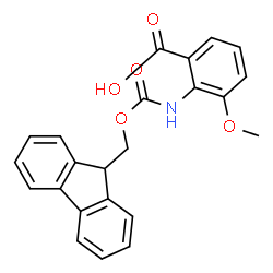 ChemSpider 2D Image | 2-{[(9H-Fluoren-9-ylmethoxy)carbonyl]amino}-3-methoxybenzoic acid | C23H19NO5