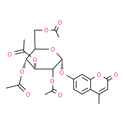 ChemSpider 2D Image | 4-Methyl-2-oxo-2H-chromen-7-yl 2,3,4,6-tetra-O-acetyl-alpha-D-erythro-hexopyranoside | C24H26O12