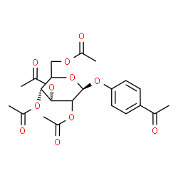 ChemSpider 2D Image | 4-Acetylphenyl 2,3,4,6-tetra-O-acetyl-beta-D-erythro-hexopyranoside | C22H26O11